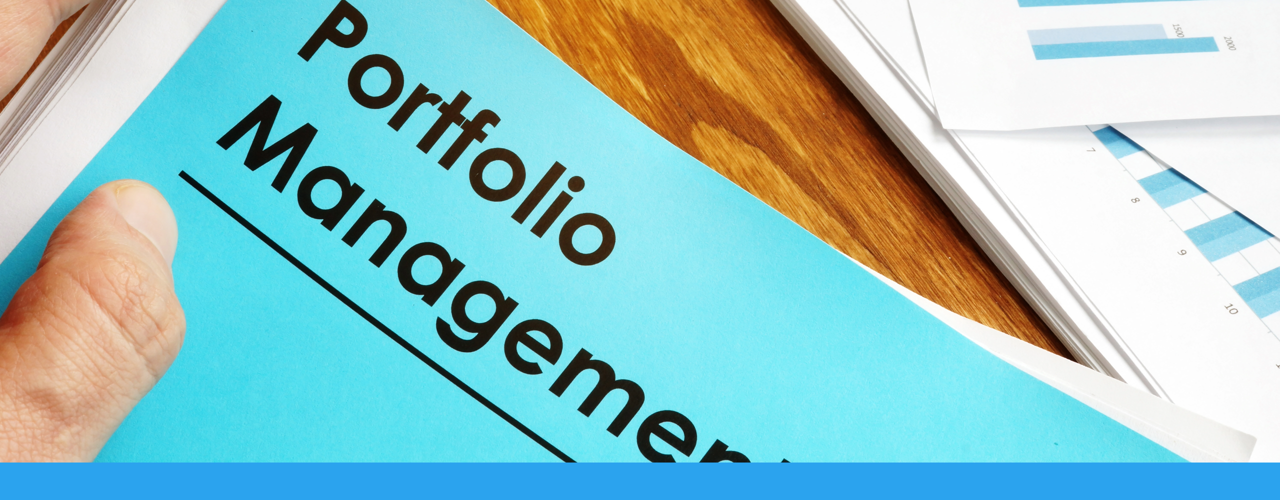 Image of a document that says portfolio management.